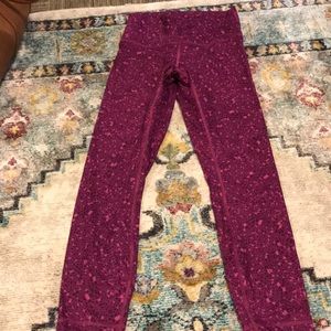 Pink patterned lulu leggings